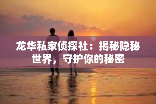 龙华私家侦探社：揭秘隐秘世界，守护你的秘密