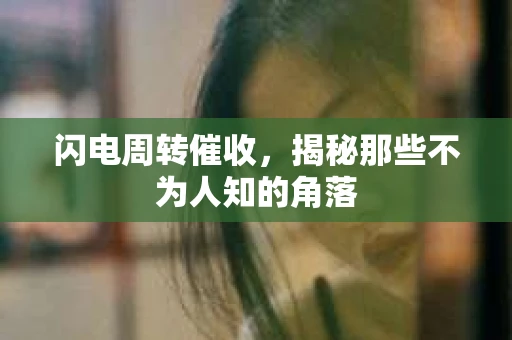 闪电周转催收，揭秘那些不为人知的角落