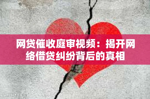 网贷催收庭审视频：揭开网络借贷纠纷背后的真相