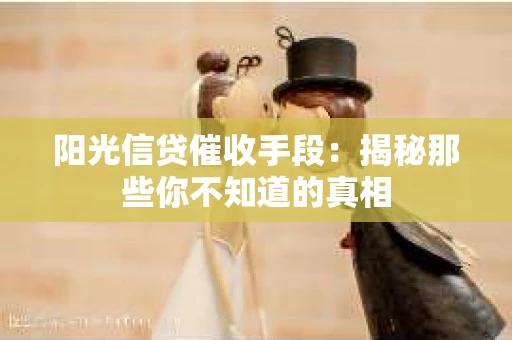 阳光信贷催收手段：揭秘那些你不知道的真相
