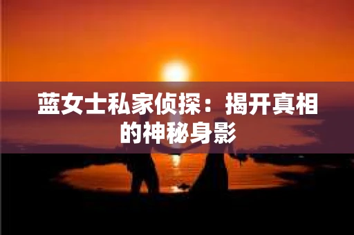 蓝女士私家侦探：揭开真相的神秘身影