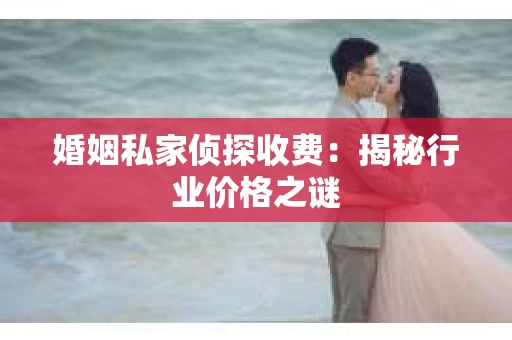 婚姻私家侦探收费：揭秘行业价格之谜