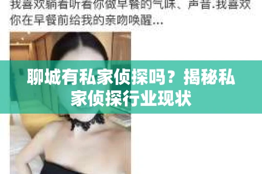 聊城有私家侦探吗?揭秘私家侦探行业现状 聊城有私家侦探吗?揭秘私家侦探行业现状