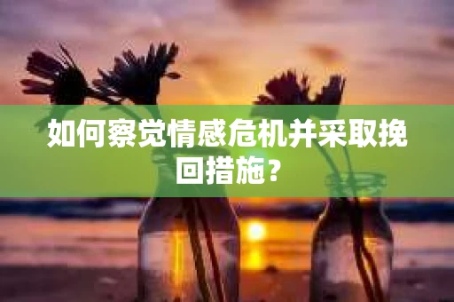 如何察觉情感危机并采取挽回措施? 如何察觉情感危机并采取挽回措施?