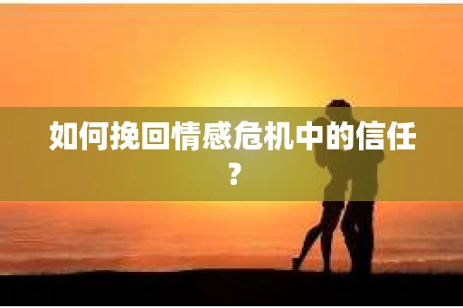 如何挽回情感危机中的信任？