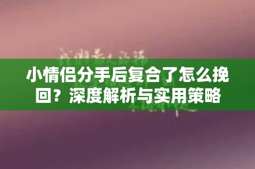 小情侣分手后复合了怎么挽回?深度解析与实用策略 小情侣分手后复合了怎么挽回?深度解析与实用策略