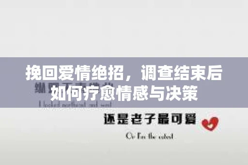 挽回爱情绝招，调查结束后如何疗愈情感与决策
