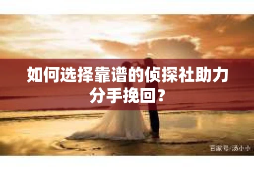 如何选择靠谱的侦探社助力分手挽回? 如何选择靠谱的侦探社助力分手挽回?