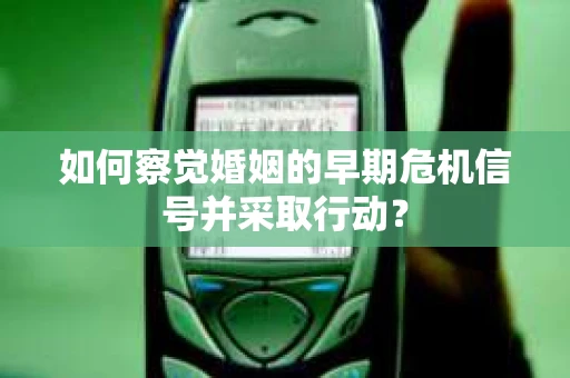 如何察觉婚姻的早期危机信号并采取行动？
