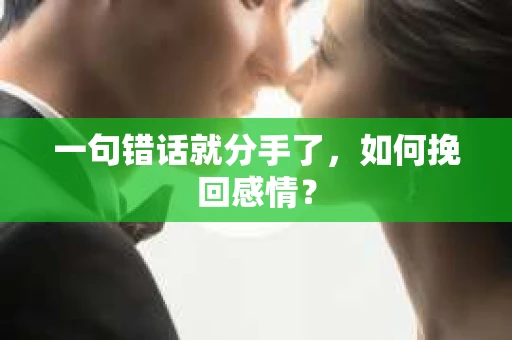 一句错话就分手了,如何挽回感情? 一句错话就分手了,如何挽回感情?