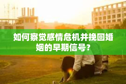 如何察觉感情危机并挽回婚姻的早期信号？