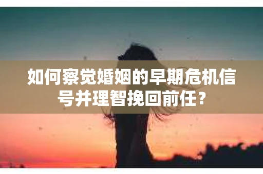如何察觉婚姻的早期危机信号并理智挽回前任？